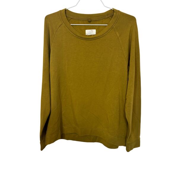 Lou & Grey Olive Green Sweatshirt Normcore Minimalist Casual Loungewear Soft M - Picture 1 of 4